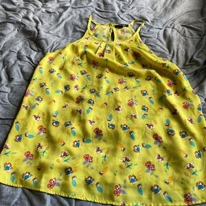 papermoon yellow floral flowy tank blouse casual work outfit dressy stitch fix